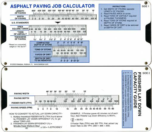 Asphalt paving job - job, calculator